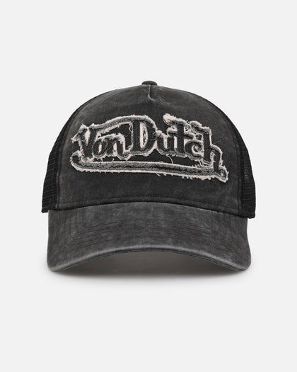 Von Dutch Washed Twill Trucker Snapback Grey
