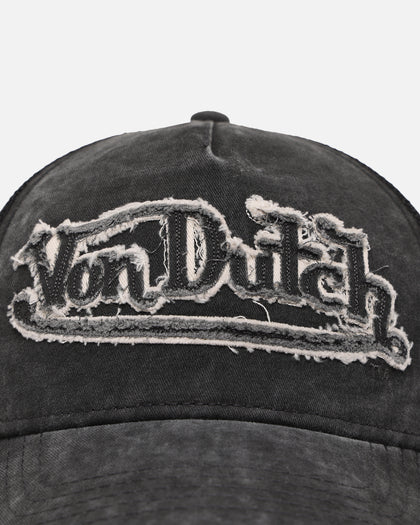 Von Dutch Washed Twill Trucker Snapback Grey