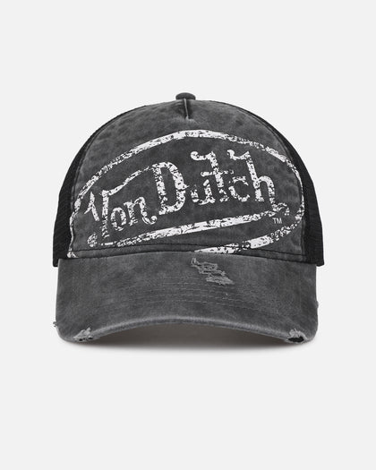 Von Dutch Unisex Trucker Snapback Hat Washed Grey