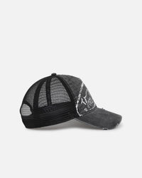 Von Dutch Unisex Trucker Snapback Hat Washed Grey