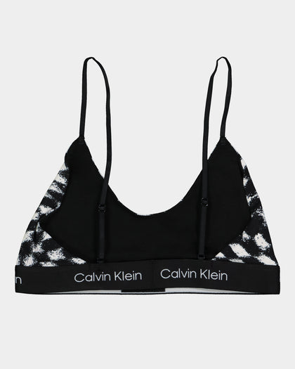 Calvin Klein Women's 1996 Cotton Unlined Bralette Checkerboard/Black