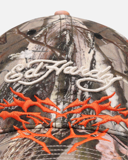 Ed Hardy Tribal Dad Strapback Hat Real Tree Camo