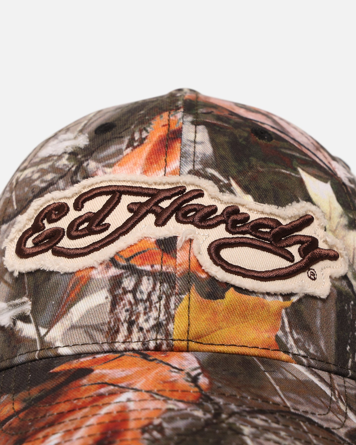 Ed Hardy Distressed Strapback Cap Real Tree Camo | Culture Kings US