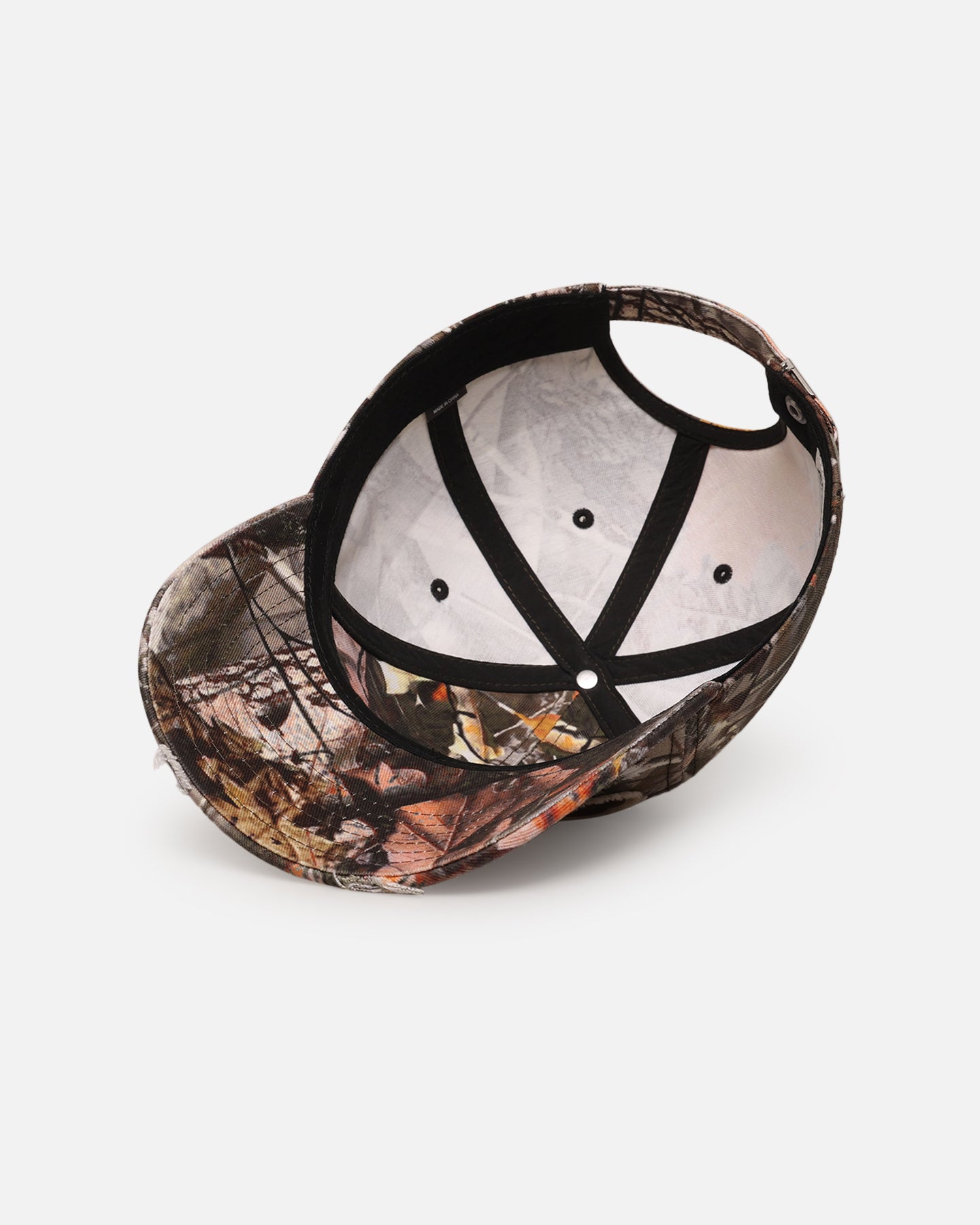 Ed Hardy Distressed Strapback Cap Real Tree Camo | Culture Kings US