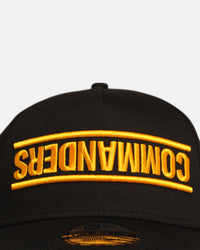 New Era Washington Commanders 'Upside Down Logo' 9FORTY A-Frame Snapback Black