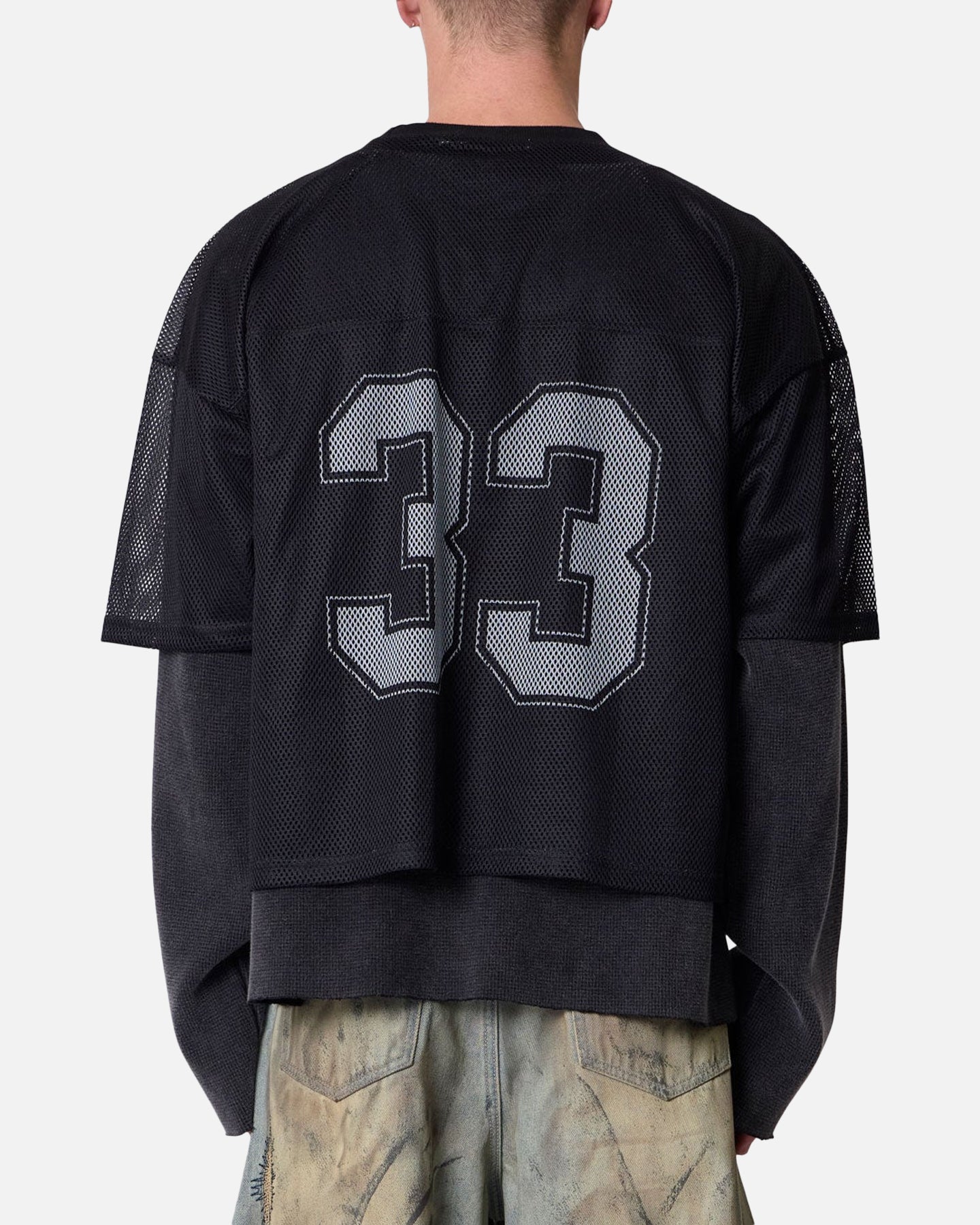 美品 TENDERLOIN NFL MESH JERSEY OG 黒M MNML Football Mesh Jersey Black | Culture Kings US
