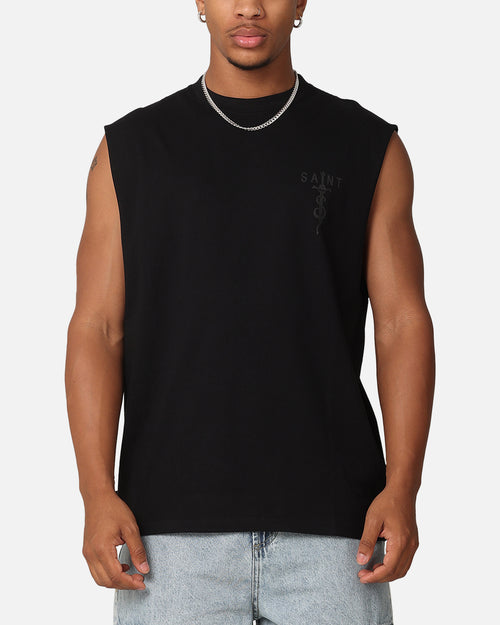 Saint Morta Daggers Oversized Muscle T-Shirt Black/Black