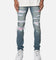 MNML X555 Crystal Skinny Denim Jeans Blue/Pink