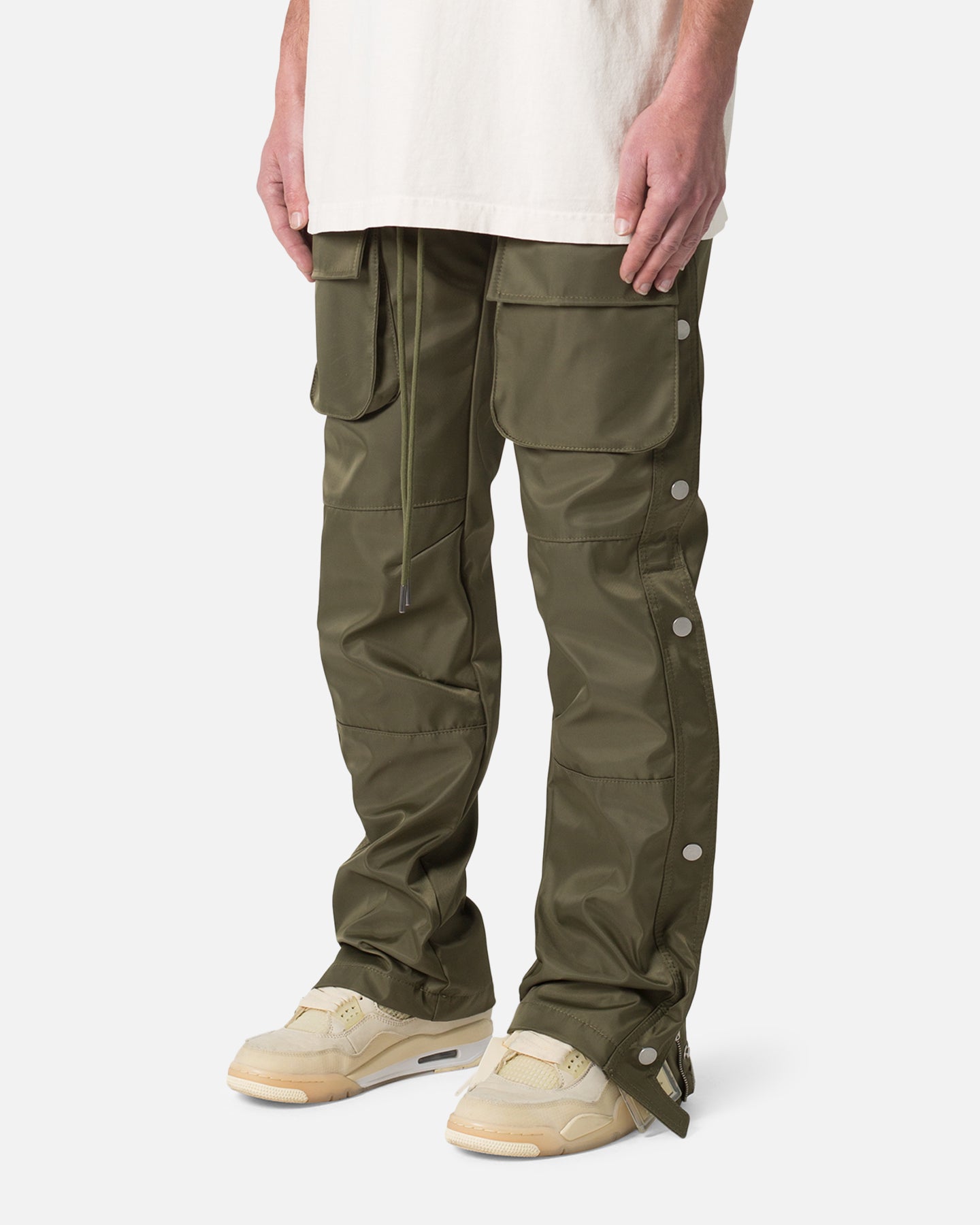 MNML Snap Front Cargo Pants Olive | Culture Kings US