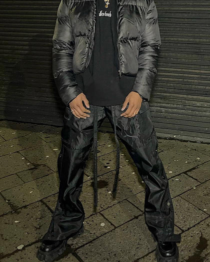 MNML Straight Snap Zipper II Cargo Pants Black