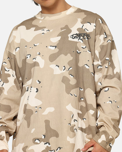 Carre Deserted Long Sleeve T-Shirt Brown Camo