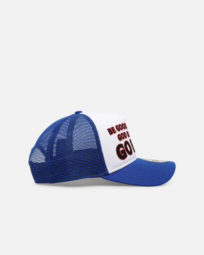 New Era Buffalo Bills 'Team Motto' 9FORTY A-Frame Trucker Snapback Official Team Colors