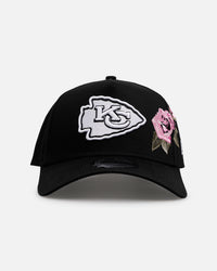 New Era Kansas City Chiefs 'Pink Rose Embroidery' 9FORTY A-Frame Snapback Black/Pink