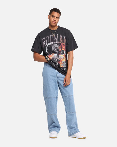 Mitchell & Ness Chicago Bulls Dennis Rodman Flaming Hot T-Shirt Faded Black
