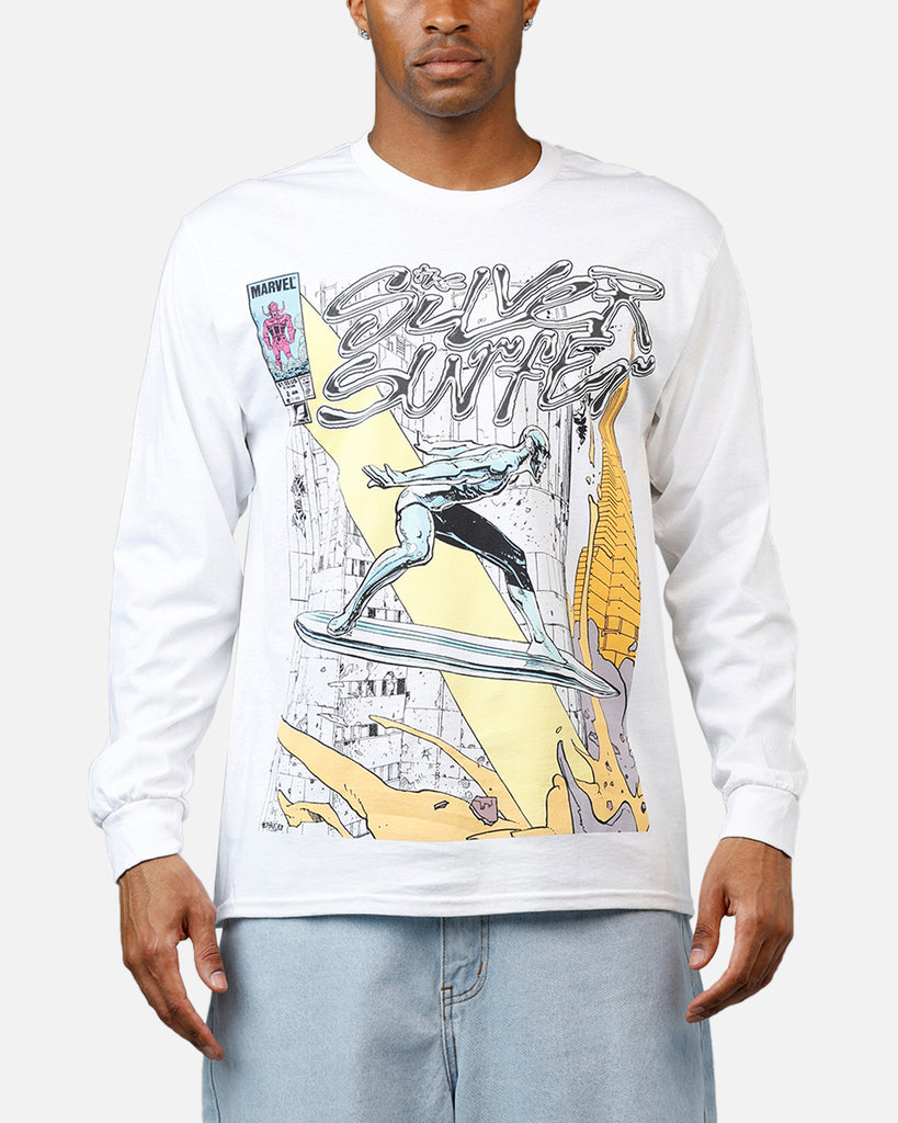 73Studio Marvel Silver Surfer Long Sleeve T-Shirt White | Culture