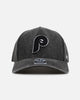 47 Brand Philadelphia Phillies 'Washed Black' Offside DT Snapback Washed Black