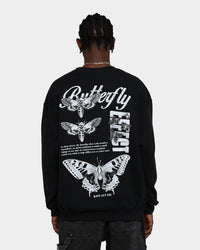 Rats Get Fat Butterfly Effect Vintage Crewneck Black Wash