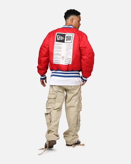 New Era X Alpha Series X NFL New York Giants MA-1 Bomber Jacket Royal/Red