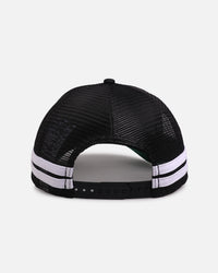 New Era Chicago Bulls 'Stripe' 9FORTY A-Frame Trucker Snapback Black/White