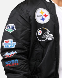 New Era X Alpha Series X NFL Pittsburgh Steelers MA-1 Bomber Jacket Black