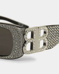 Balenciaga BB0096S-013 Balenciaga Dynasty Shiny Black/Smoke
