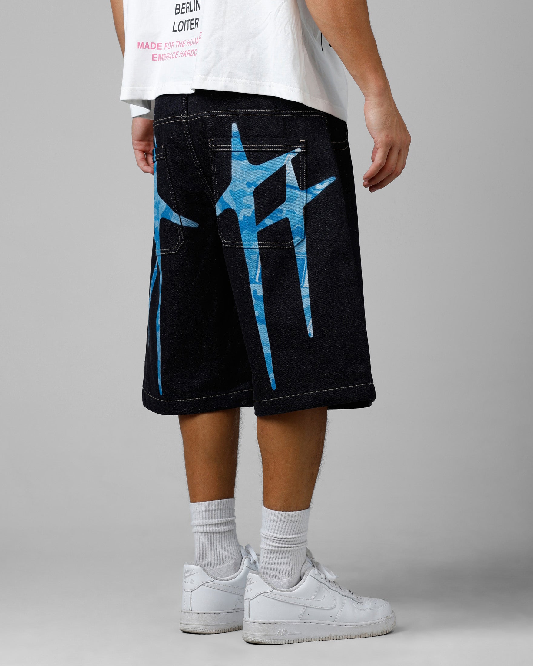 Loiter Star Born Denim Jorts Indigo | Culture Kings US