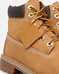 Timberland Kids' 6-Inch Premium Waterproof Boot Wheat Nubuck