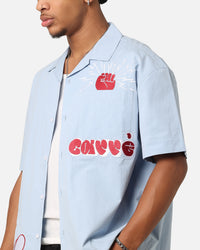 Carre Rose Experience Button Up Shirt Blue
