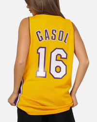Mitchell & Ness Los Angeles Lakers Pau Gasol 09-10 Swingman Jersey Light Gold