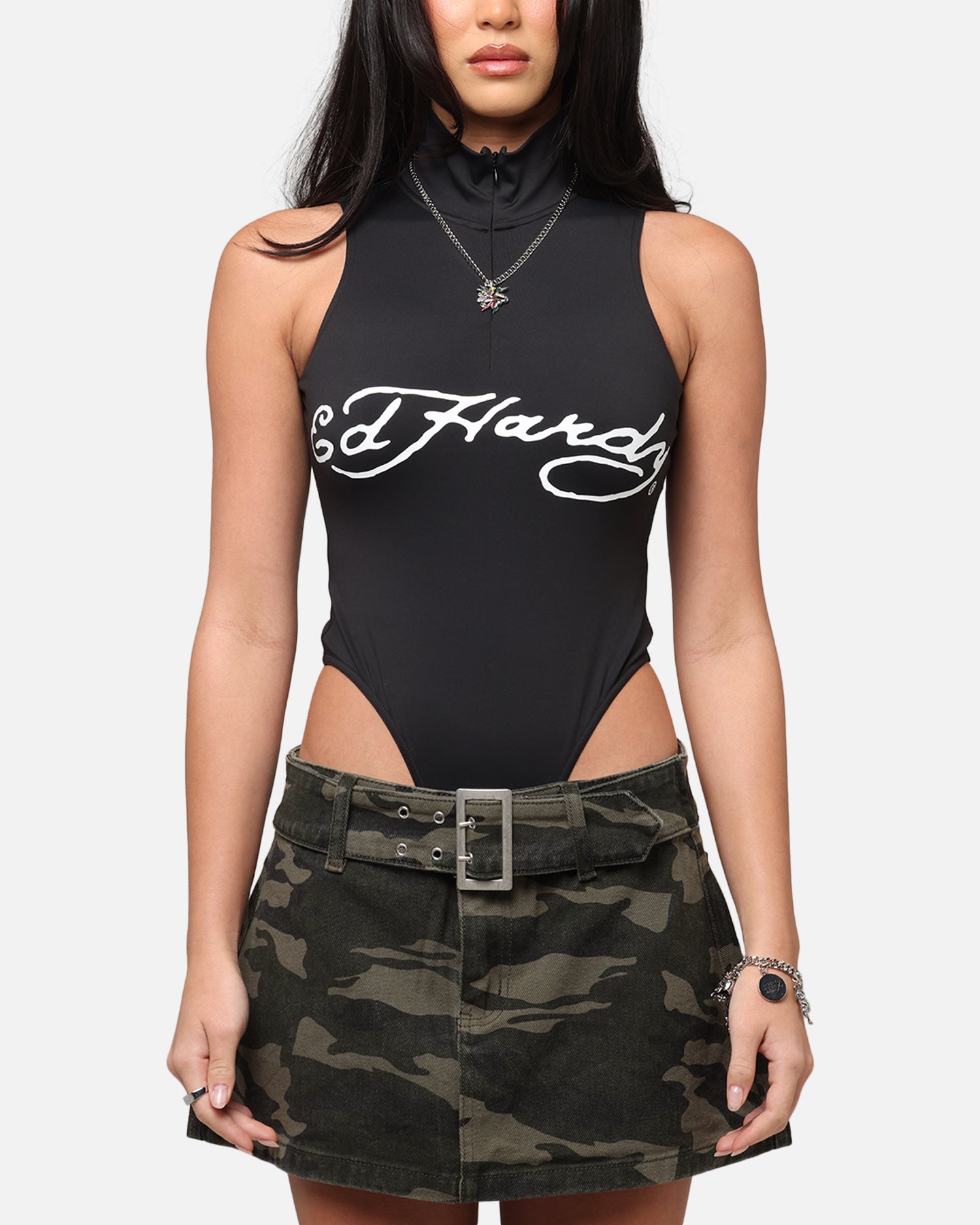Ed Hardy Women's Logo Bodysuit Black | Culture Kings US