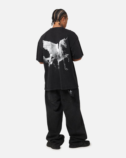 The Anti Order Pegasus Lost T-Shirt Black Acidwash
