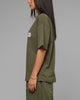Loiter Hybrid Premium T-Shirt Olive/Pink