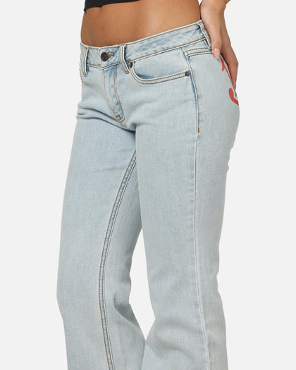 Von Dutch Women's Flare Denim Jeans Light Blue Denim
