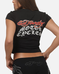 Ed Hardy Women's Eagle Baby T-Shirt Black