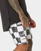Saint Morta Vintage Checks Denim Shorts White/Black