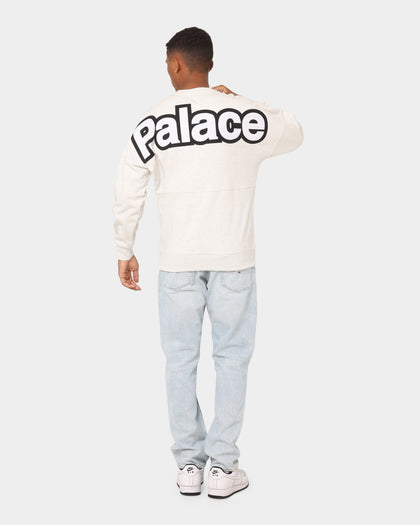 Palace Word Crewneck Grey Marle