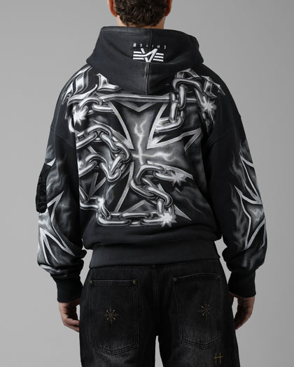 Alpha Industries x Loiter Full Zip Up Hoodie Black