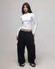 American Thrift Women's Fitted Long Sleeve T-Shirt White