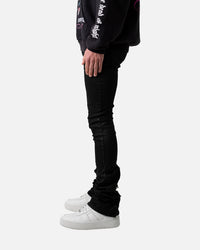 MNML X491 Convertible Skinny Denim Jeans Waxed Black