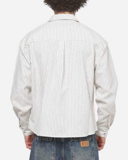Carre Grime League Oxford Long Sleeve Shirt Ecru