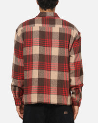 American Thrift Utility Flannel Shirt Brown/Red