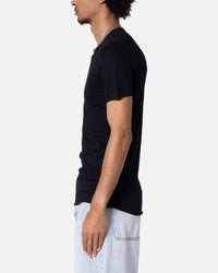 MNML Sheer Knit Bias Cut T-Shirt Black