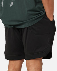 Saint Morta Gothic Stack Basketball Shorts Black