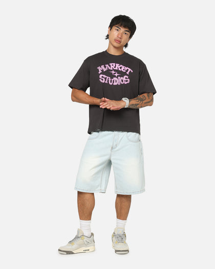 Market Smiley Old School T-Shirt Washed Black