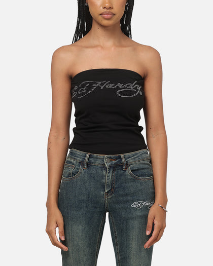 Ed Hardy Women's Dragon Boob Tube Black