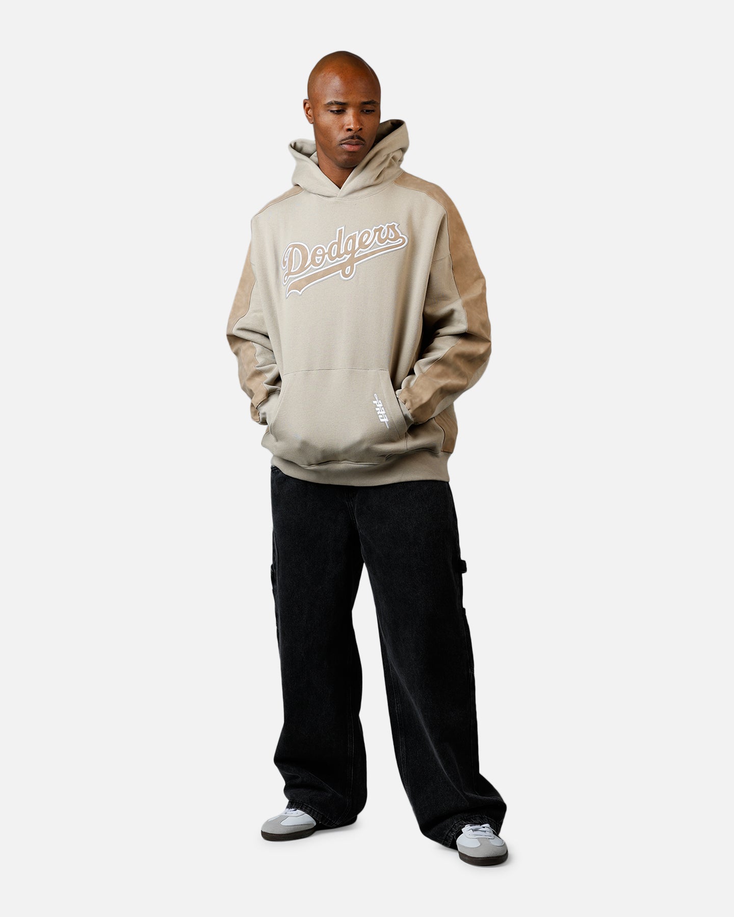 Pro Standard Los Angeles Dodgers Panel Hoodie Tan | Culture Kings US