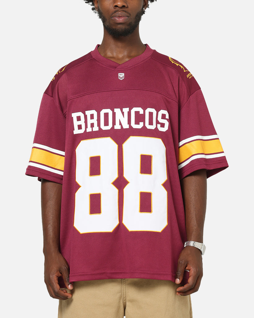 ラグビー Brisbane Broncos ラグビージャージ Bleacher Athletic Brisbane Broncos NRL Gridiron Mesh Jersey