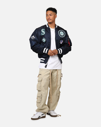 New Era X Alpha Series X MLB Seattle Mariners MA-1 Bomber Jacket Navy