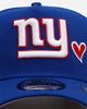 New Era New York Giants 'Team Color Hearts' 9FORTY A-Frame Snapback Official Team Color