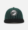 New Era Miami Dolphins 9FIFTY Retro Melton Pinstripe Strapback Dark Green/Black